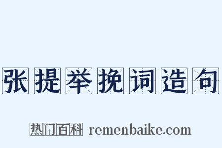 张提举挽词造句是什么意思的图片